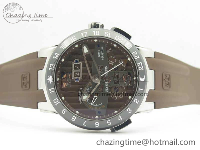 Executive Toro SS TWA 1:1 Best Edition Brown Dial On Rubber Strap Asian UN-32