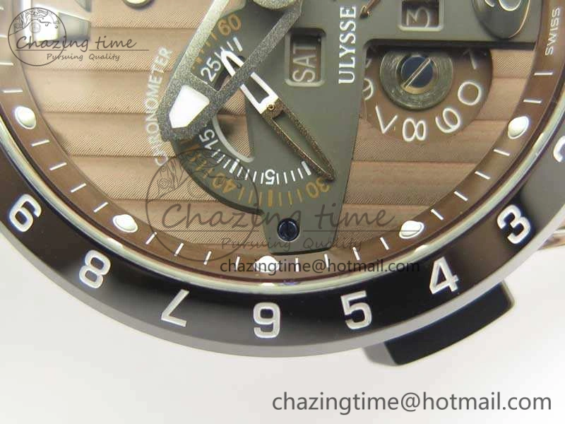Executive Toro SS TWA 1:1 Best Edition Brown Dial On Rubber Strap Asian UN-32