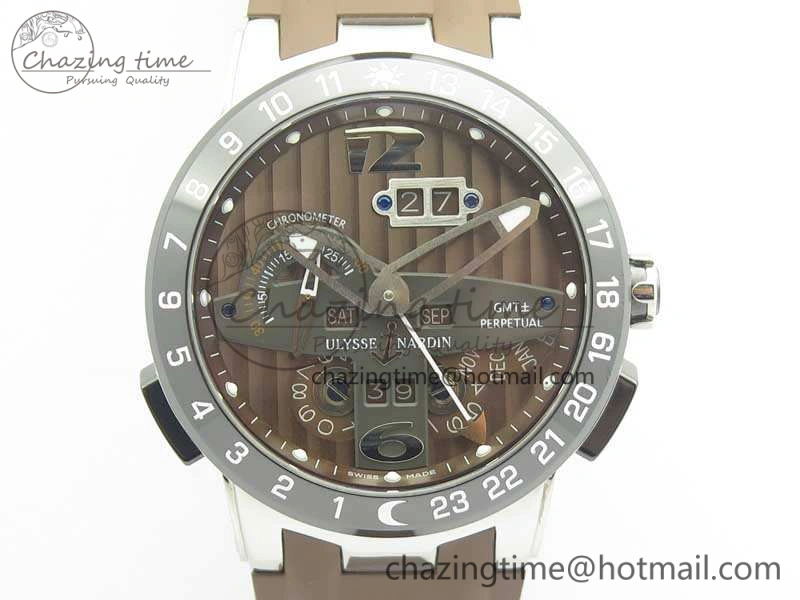 Executive Toro SS TWA 1:1 Best Edition Brown Dial On Rubber Strap Asian UN-32