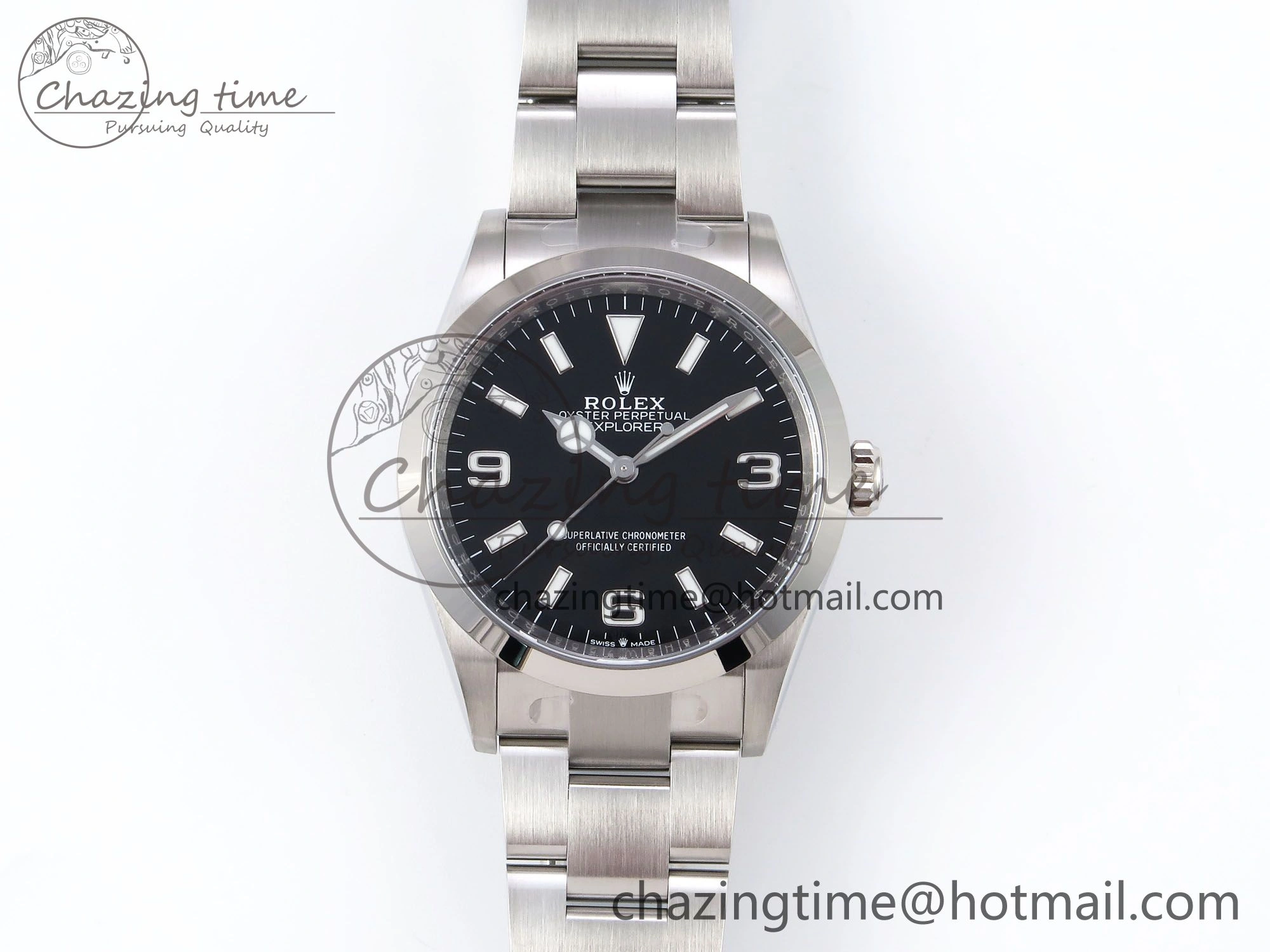 Explorer 124270 36mm 904L Steel Clean 1:1 Best Edition Black Dial on SS Bracelet VR3230