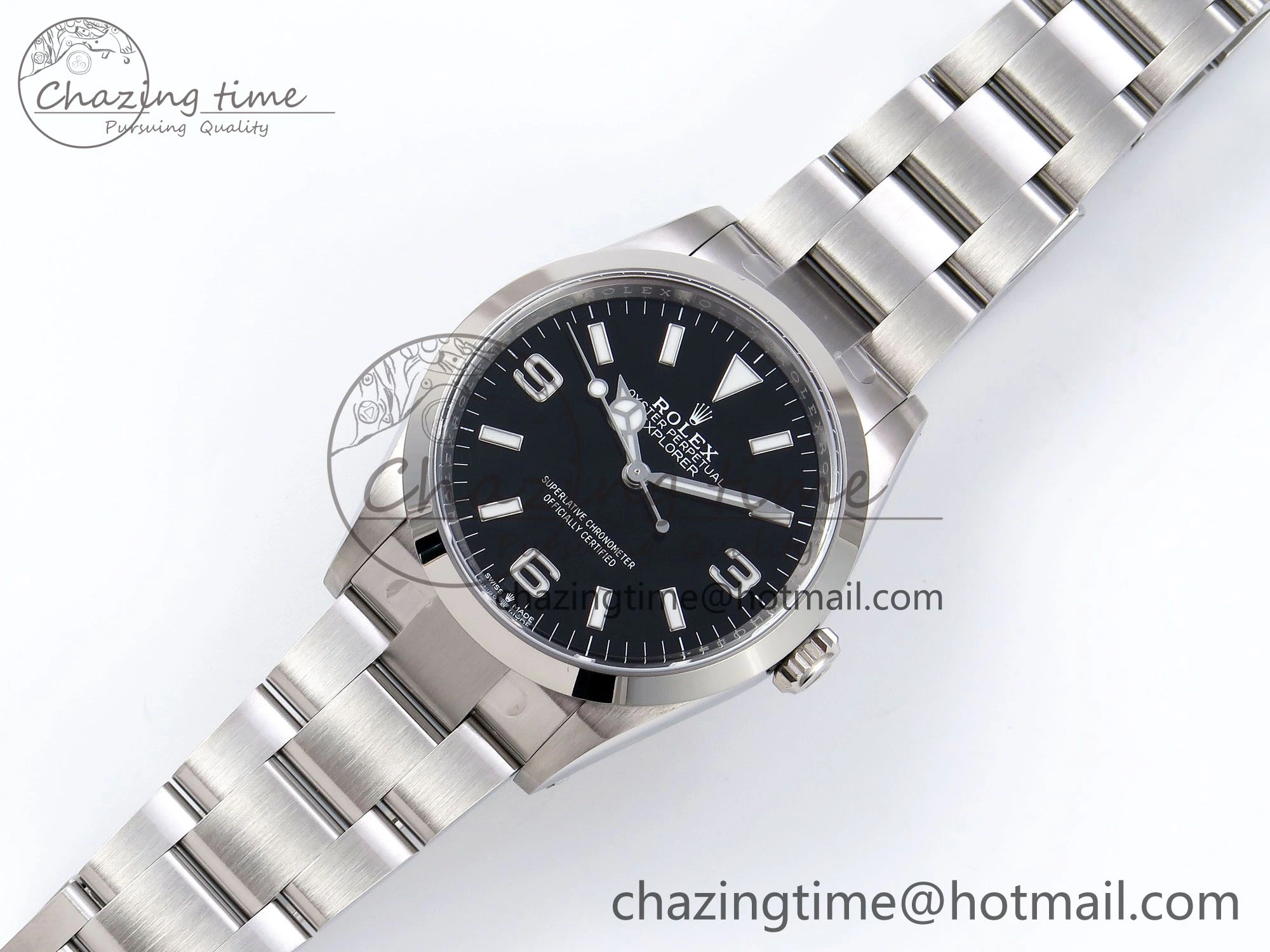 Explorer 124270 36mm 904L Steel Clean 1:1 Best Edition Black Dial on SS Bracelet VR3230