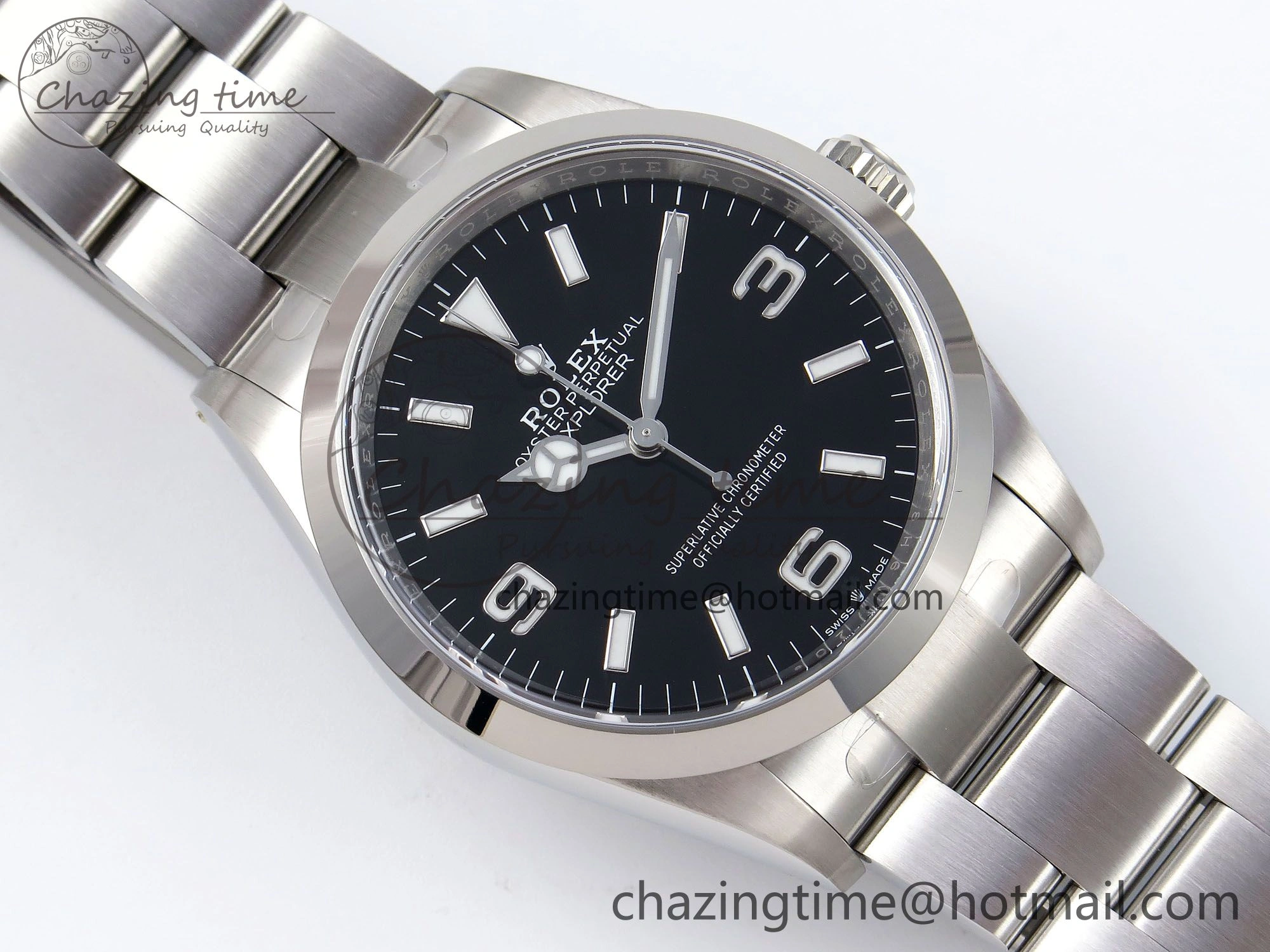 Explorer 124270 36mm 904L Steel Clean 1:1 Best Edition Black Dial on SS Bracelet VR3230