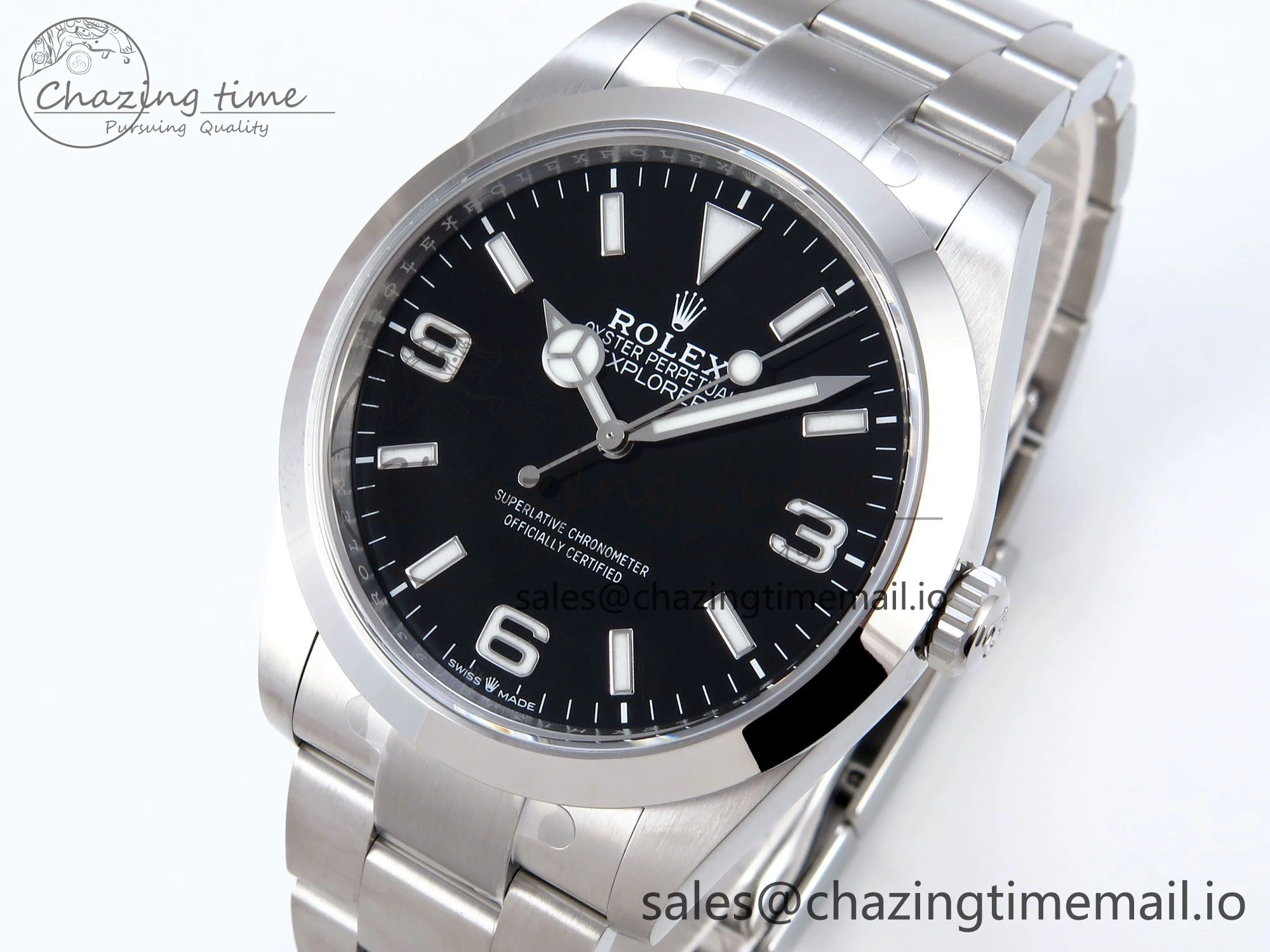 Explorer 124270 40mm 904L Steel VSF 1:1 Best Edition Black Dial on SS Bracelet VS3230