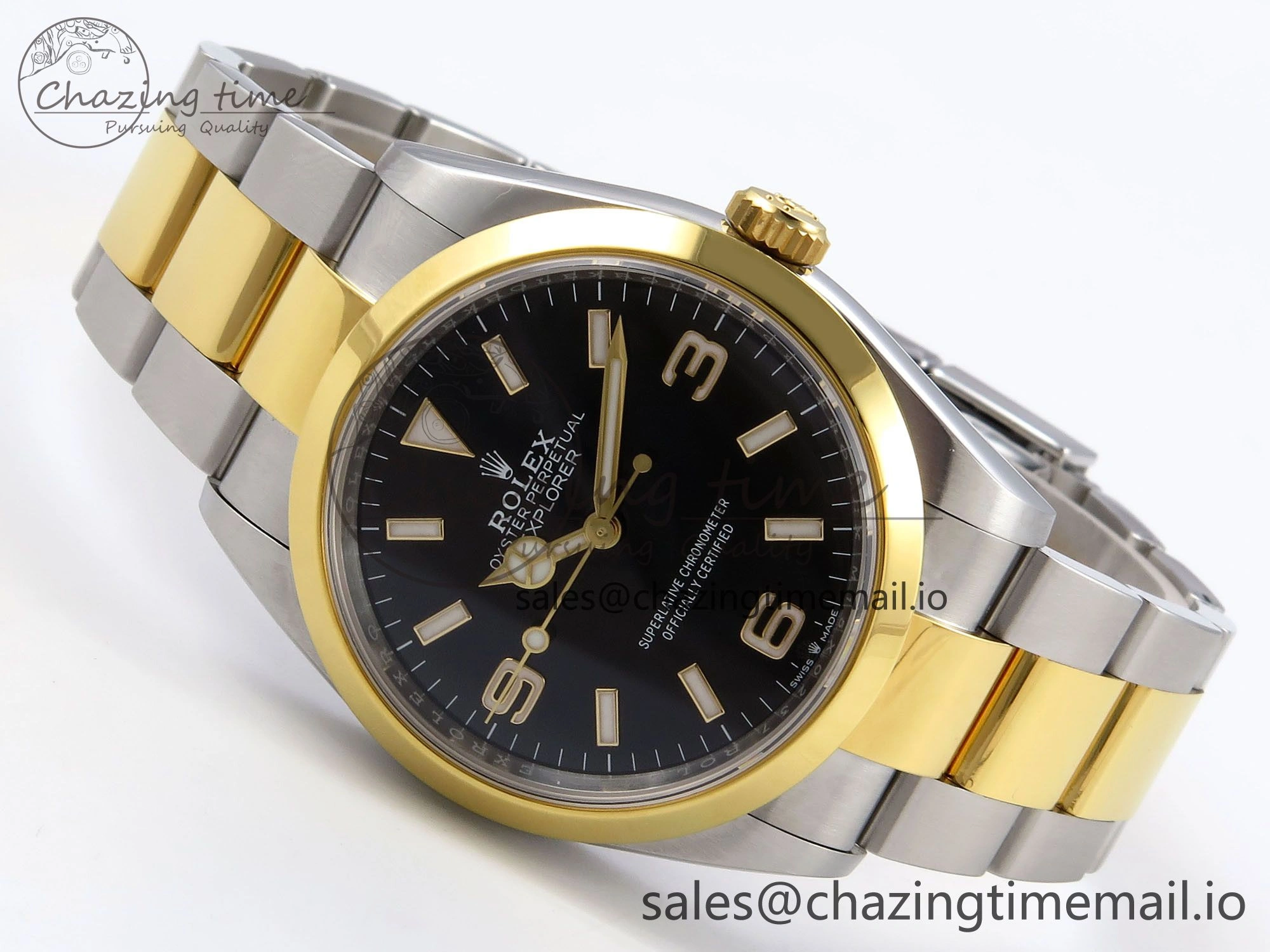 Explorer 124273 VSF 1:1 Best Edition 904L Steel Black Dial on SS YG Bracelet VS3230