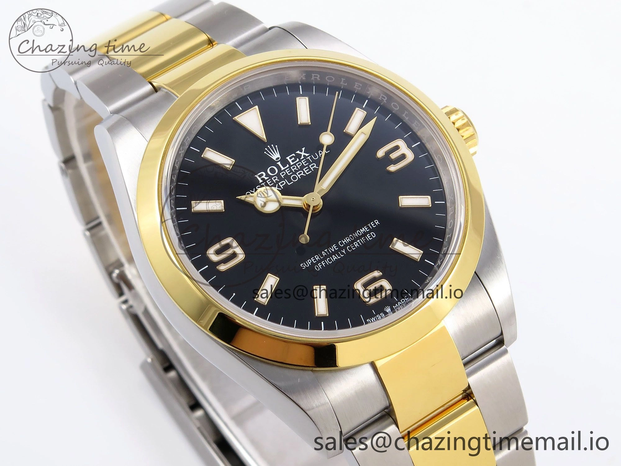 Explorer 124273 VSF 1:1 Best Edition 904L Steel Black Dial on SS YG Bracelet VS3230