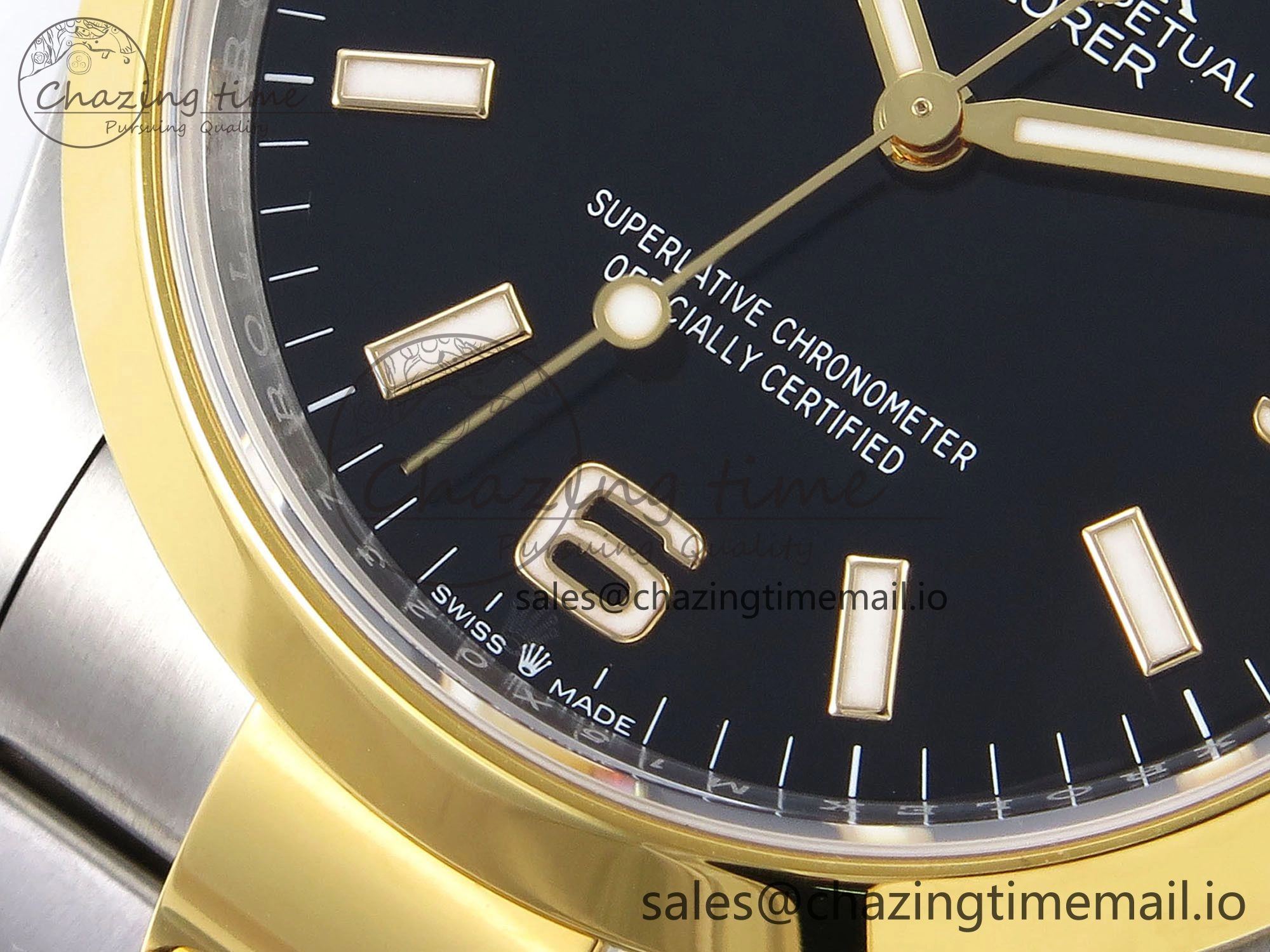 Explorer 124273 VSF 1:1 Best Edition 904L Steel Black Dial on SS YG Bracelet VS3230