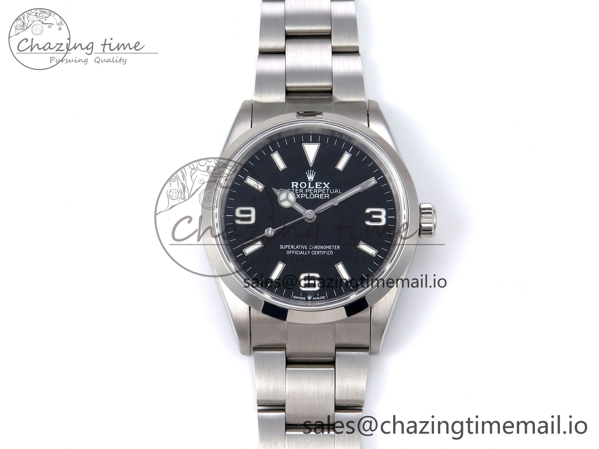 Explorer 36 904L Steel KRF 1:1 Best Edition Black Dial on SS Bracelet A2824 V2