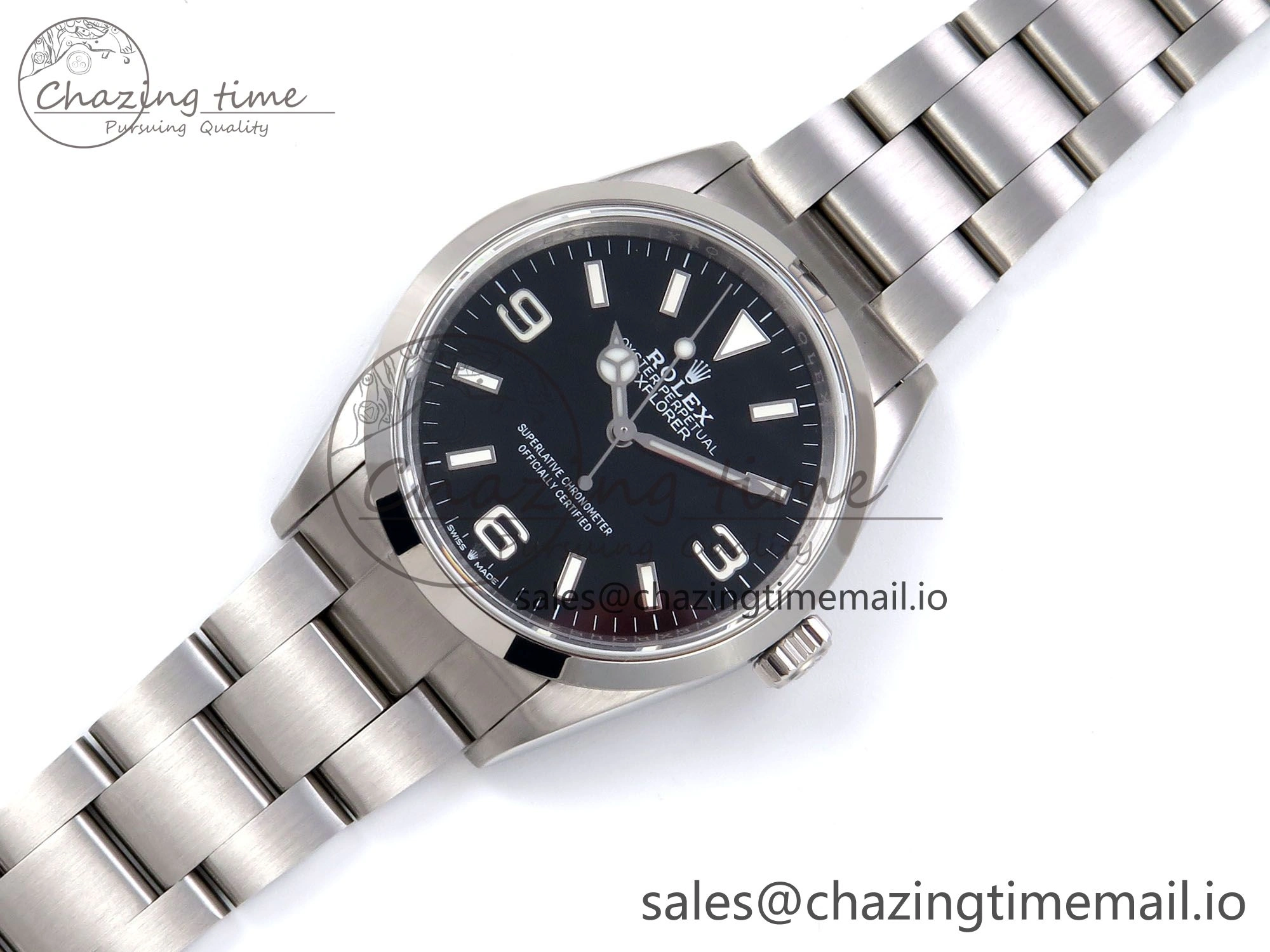 Explorer 36 904L Steel KRF 1:1 Best Edition Black Dial on SS Bracelet A2824 V2