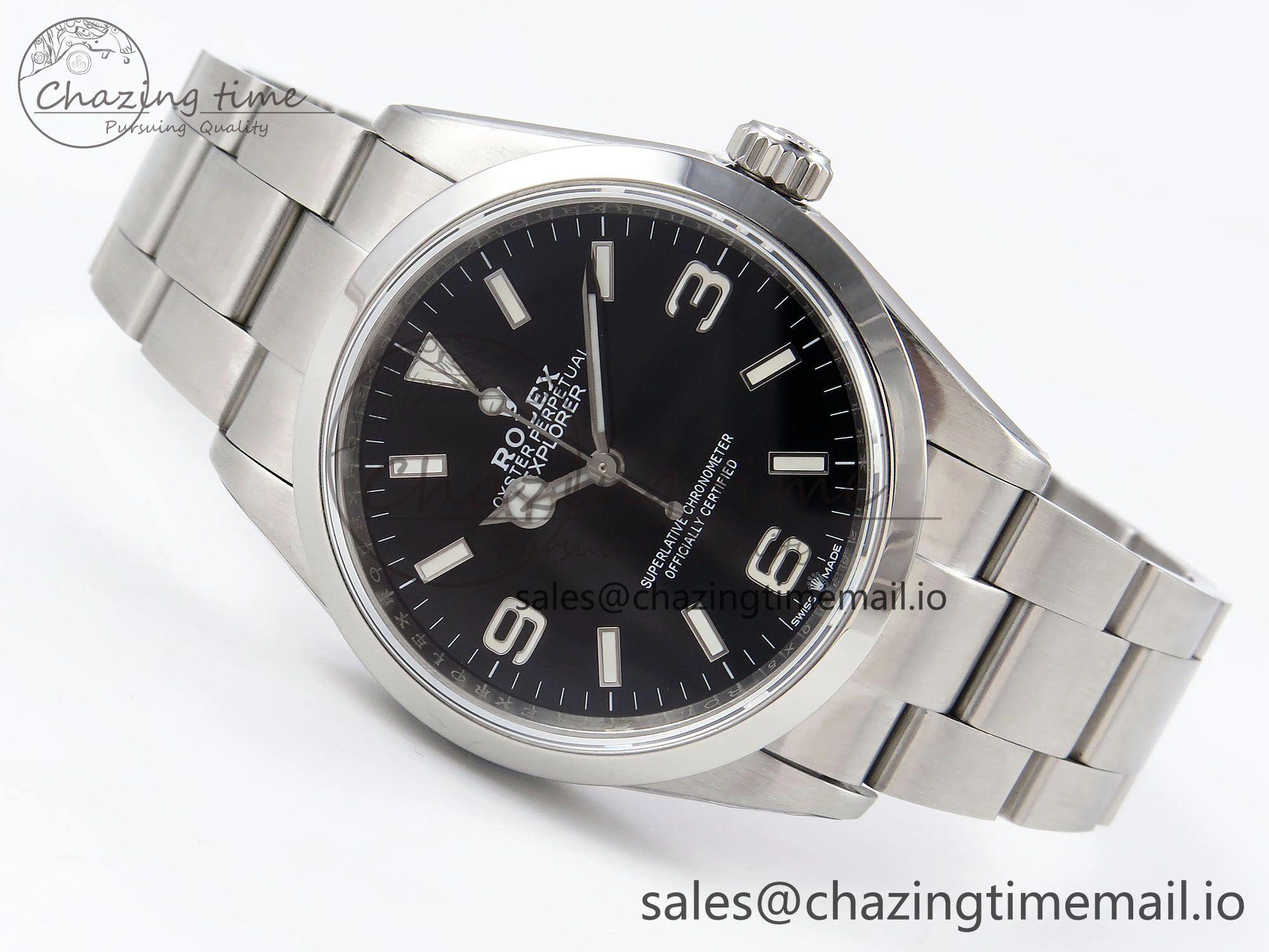 Explorer 36 904L Steel KRF 1:1 Best Edition Black Dial on SS Bracelet A2824 V2