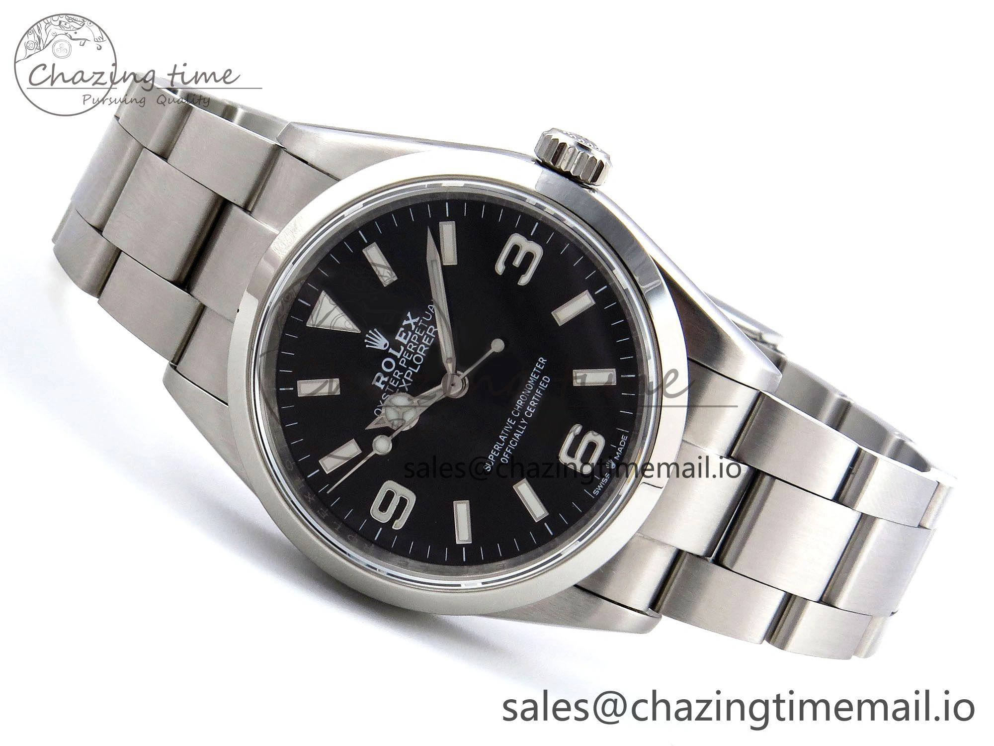 Explorer 36 904L Steel KRF 1:1 Best Edition Black Dial on SS Bracelet A2824