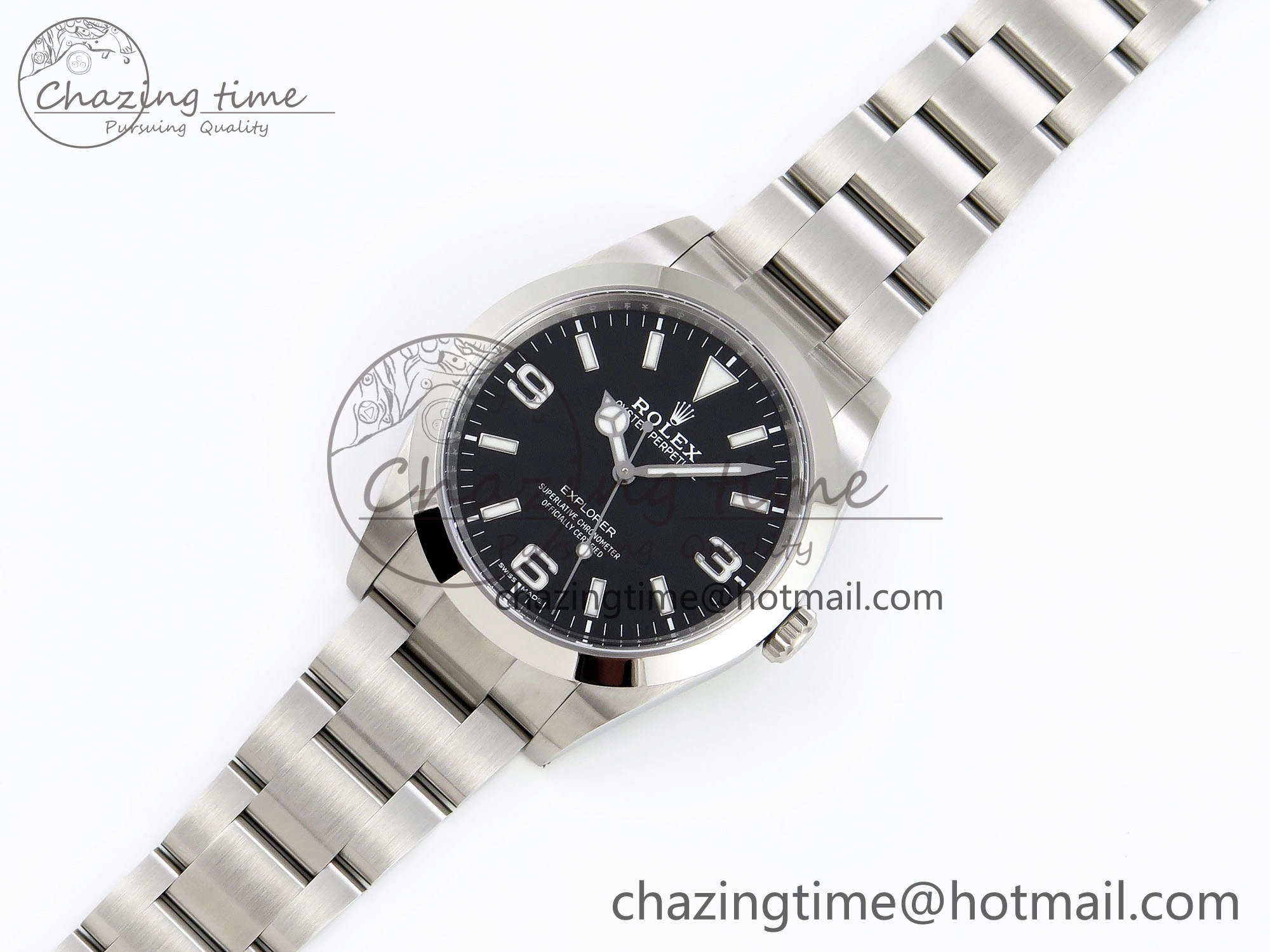Explorer I 214270 39mm Clean 1:1 Best Edition Black Dial on SS Bracelet VR3132