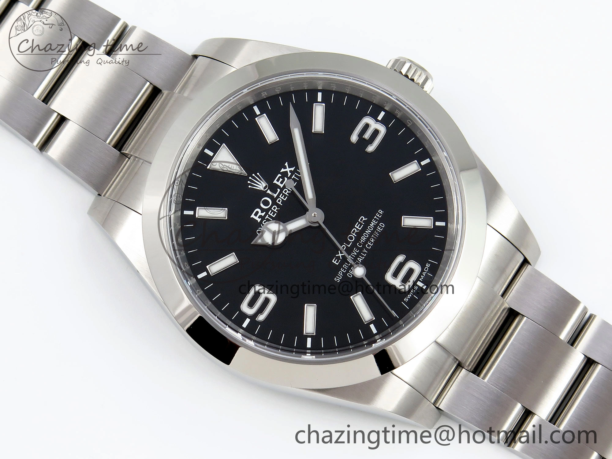 Explorer I 214270 39mm Clean 1:1 Best Edition Black Dial on SS Bracelet VR3132