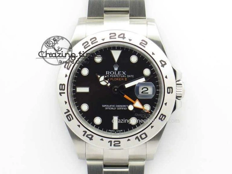 Explorer II 42mm 216570 1:1 Noob Best Edition Black Dial A3187 (Correct Hand Stack)