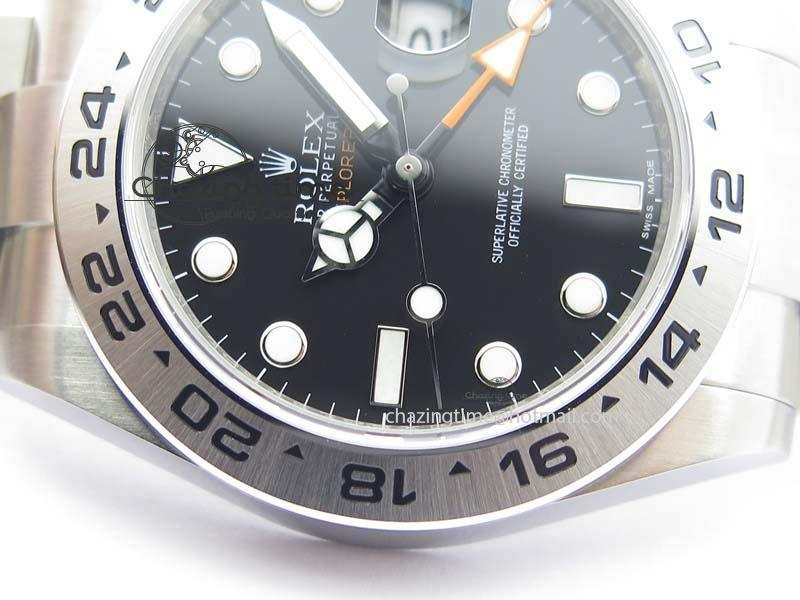 Explorer II 42mm 216570 1:1 Noob Best Edition Black Dial A3187 (Correct Hand Stack)