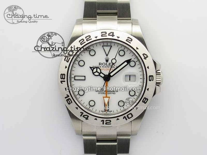 Explorer II 42mm 216570 1:1 Noob Best Edition White Dial A3187 (Correct Hand Stack)