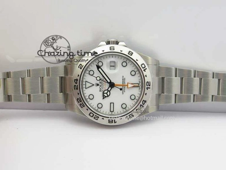 Explorer II 42mm 216570 1:1 Noob Best Edition White Dial A3187 (Correct Hand Stack)