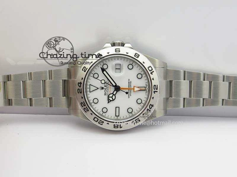 Explorer II 42mm 216570 1:1 Noob Best Edition White Dial A3187 (Correct Hand Stack)