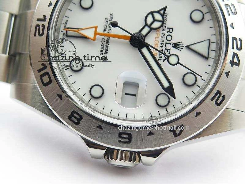 Explorer II 42mm 216570 1:1 Noob Best Edition White Dial A3187 (Correct Hand Stack)