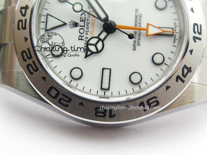 Explorer II 42mm 216570 1:1 Noob Best Edition White Dial A3187 (Correct Hand Stack)