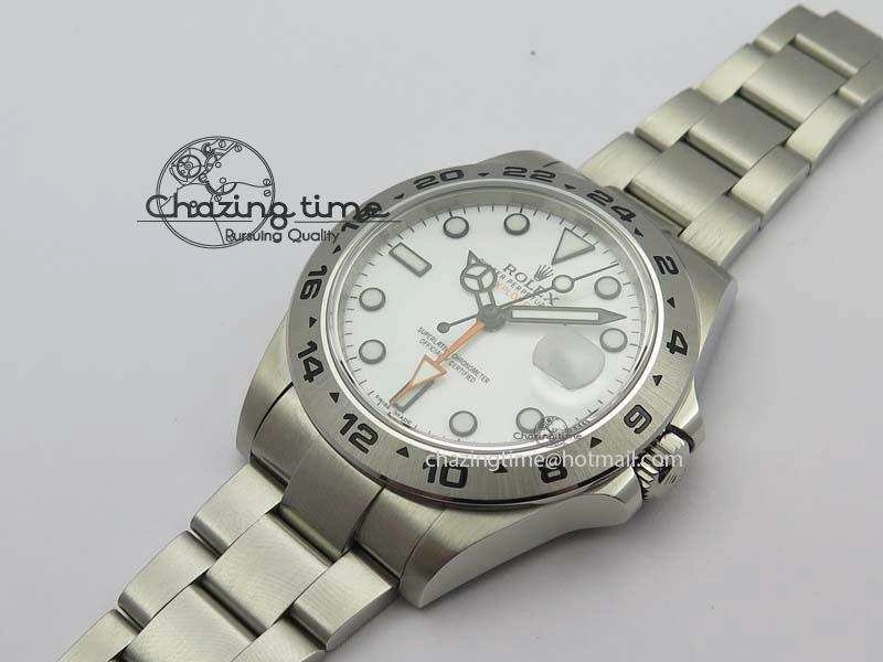 Explorer II 42mm 216570 1:1 Noob Best Edition White Dial A3187 (Correct Hand Stack)
