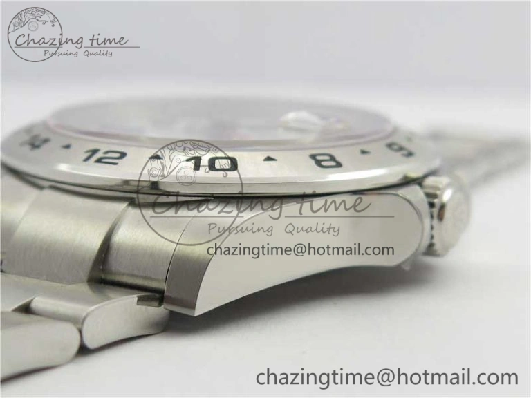 Explorer II 42mm 216570 Black 904L SS GMF 1:1 Best Edition White Dial on Bracelet A3186 (Correct Hand Stack)