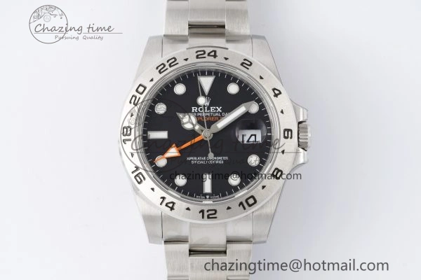 Explorer II 42mm 216570 Black 904L SS JDF 1:1 Best Edition Black Dial on Bracelet VR3285 CHS V4