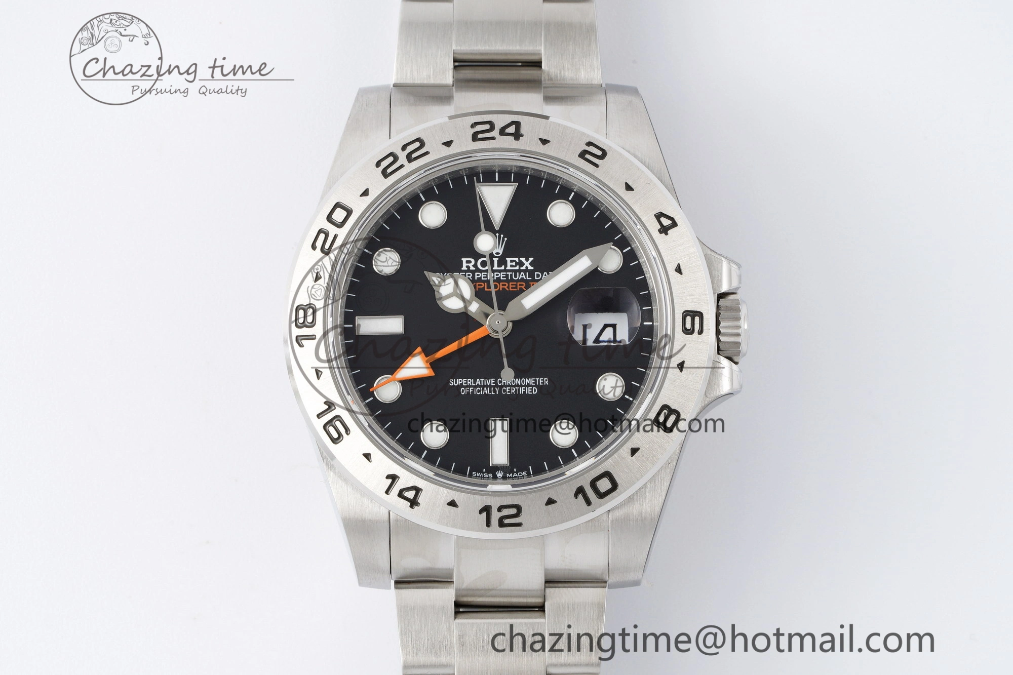 Explorer II 42mm 216570 Black 904L SS JDF 1:1 Best Edition Black Dial on Bracelet VR3285 CHS V4