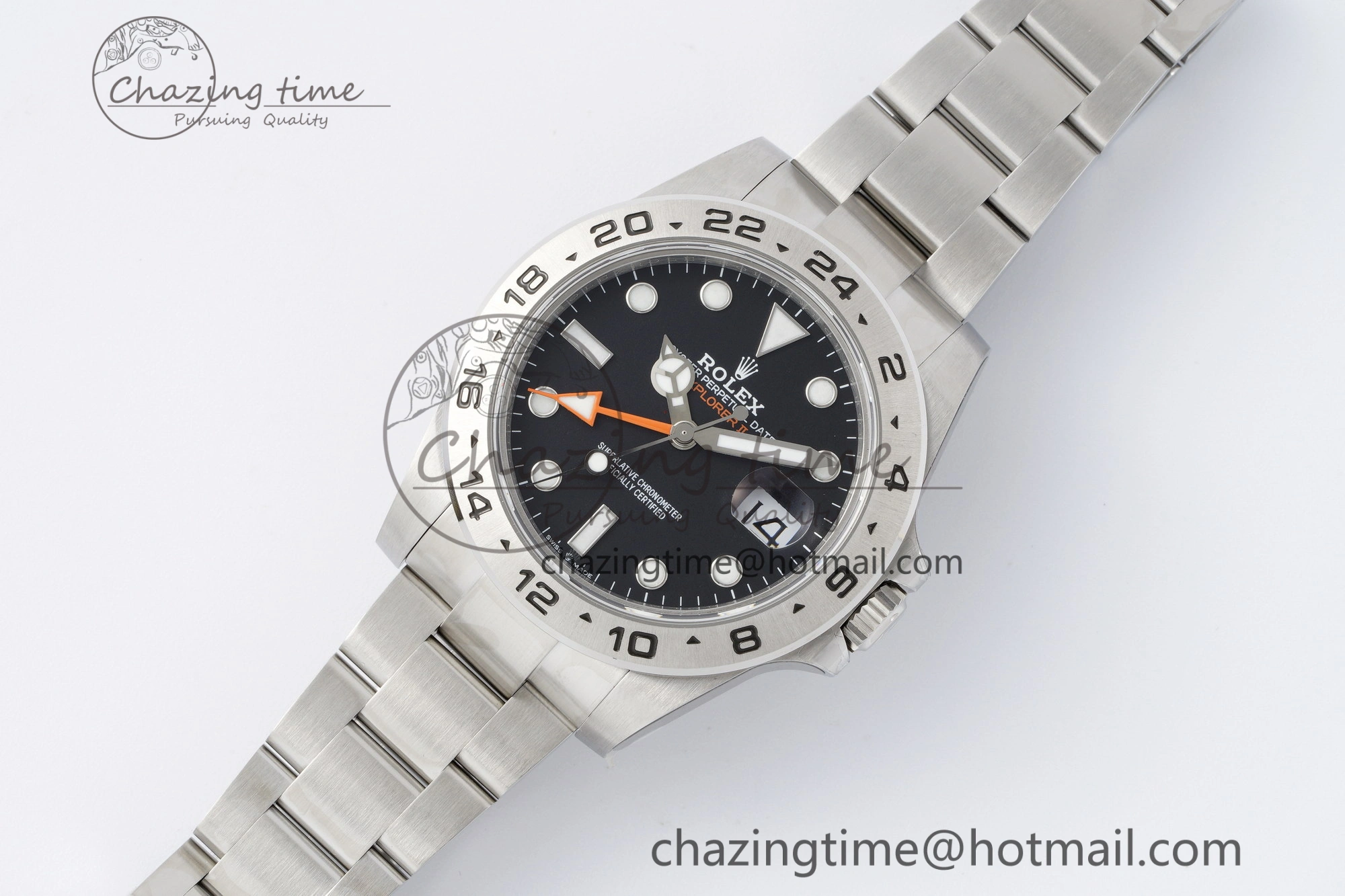 Explorer II 42mm 216570 Black 904L SS JDF 1:1 Best Edition Black Dial on Bracelet VR3285 CHS V4