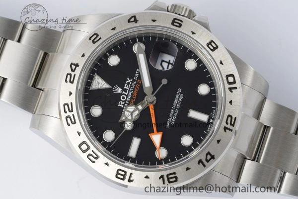Explorer II 42mm 216570 Black 904L SS JDF 1:1 Best Edition Black Dial on Bracelet VR3285 CHS V4