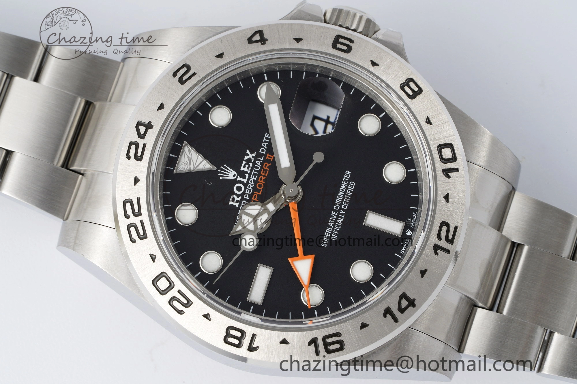Explorer II 42mm 216570 Black 904L SS JDF 1:1 Best Edition Black Dial on Bracelet VR3285 CHS V4