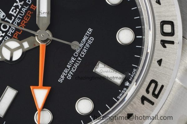 Explorer II 42mm 216570 Black 904L SS JDF 1:1 Best Edition Black Dial on Bracelet VR3285 CHS V4
