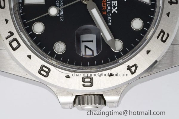 Explorer II 42mm 216570 Black 904L SS JDF 1:1 Best Edition Black Dial on Bracelet VR3285 CHS V4