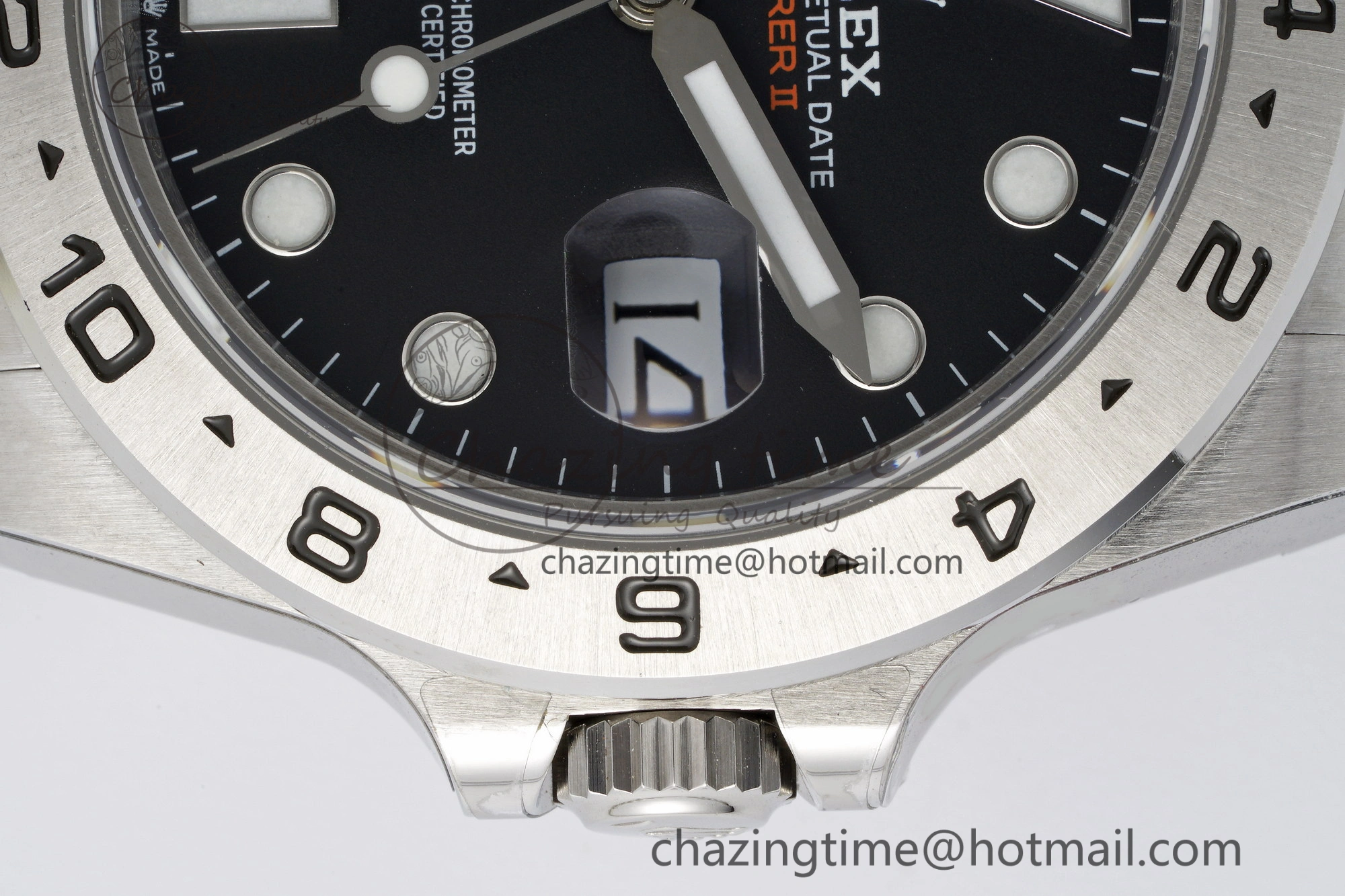 Explorer II 42mm 216570 Black 904L SS JDF 1:1 Best Edition Black Dial on Bracelet VR3285 CHS V4
