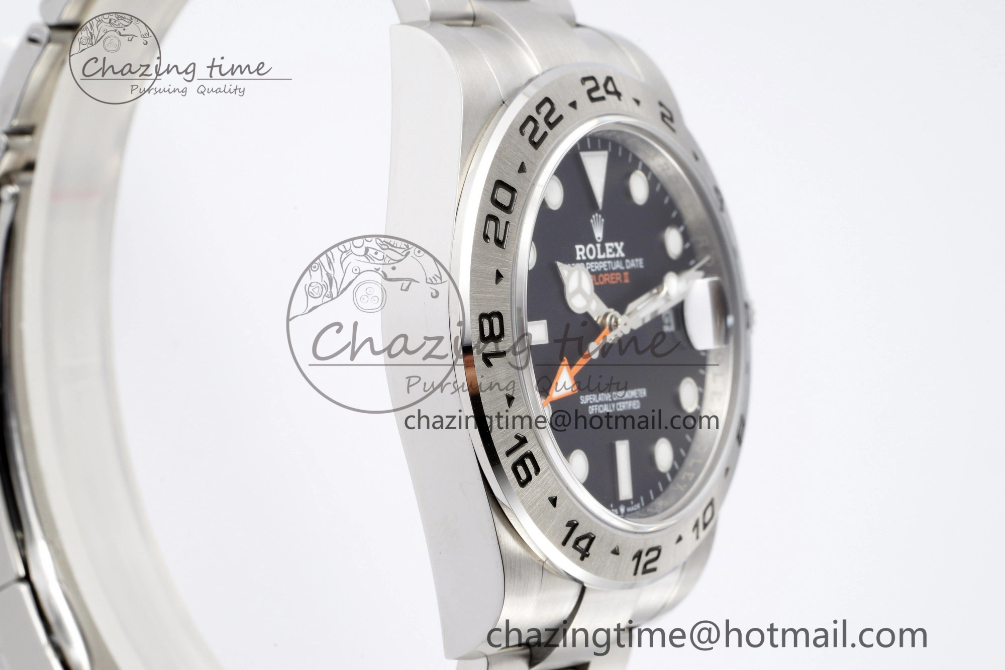 Explorer II 42mm 216570 Black 904L SS JDF 1:1 Best Edition Black Dial on Bracelet VR3285 CHS V4