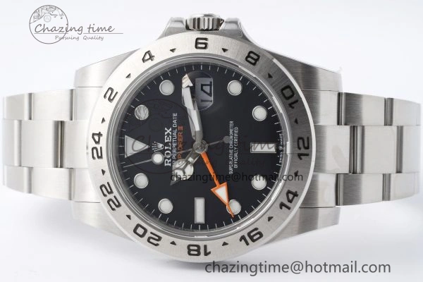 Explorer II 42mm 216570 Black 904L SS JDF 1:1 Best Edition Black Dial on Bracelet VR3285 CHS V4