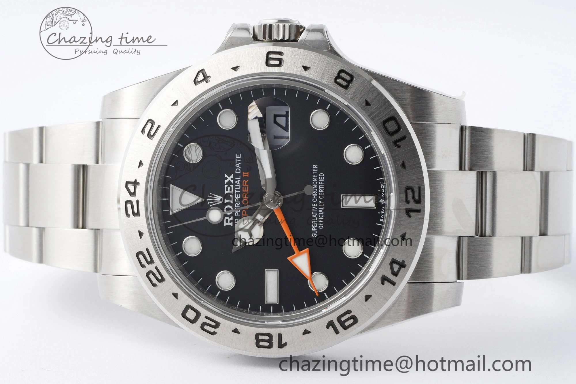 Explorer II 42mm 216570 Black 904L SS JDF 1:1 Best Edition Black Dial on Bracelet VR3285 CHS V4