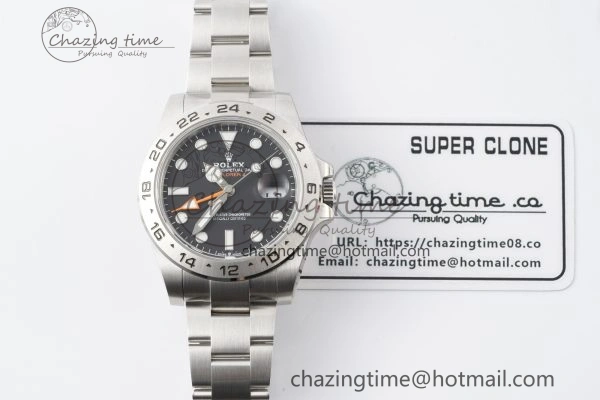 Explorer II 42mm 216570 Black 904L SS JDF 1:1 Best Edition Black Dial on Bracelet VR3285 CHS V4