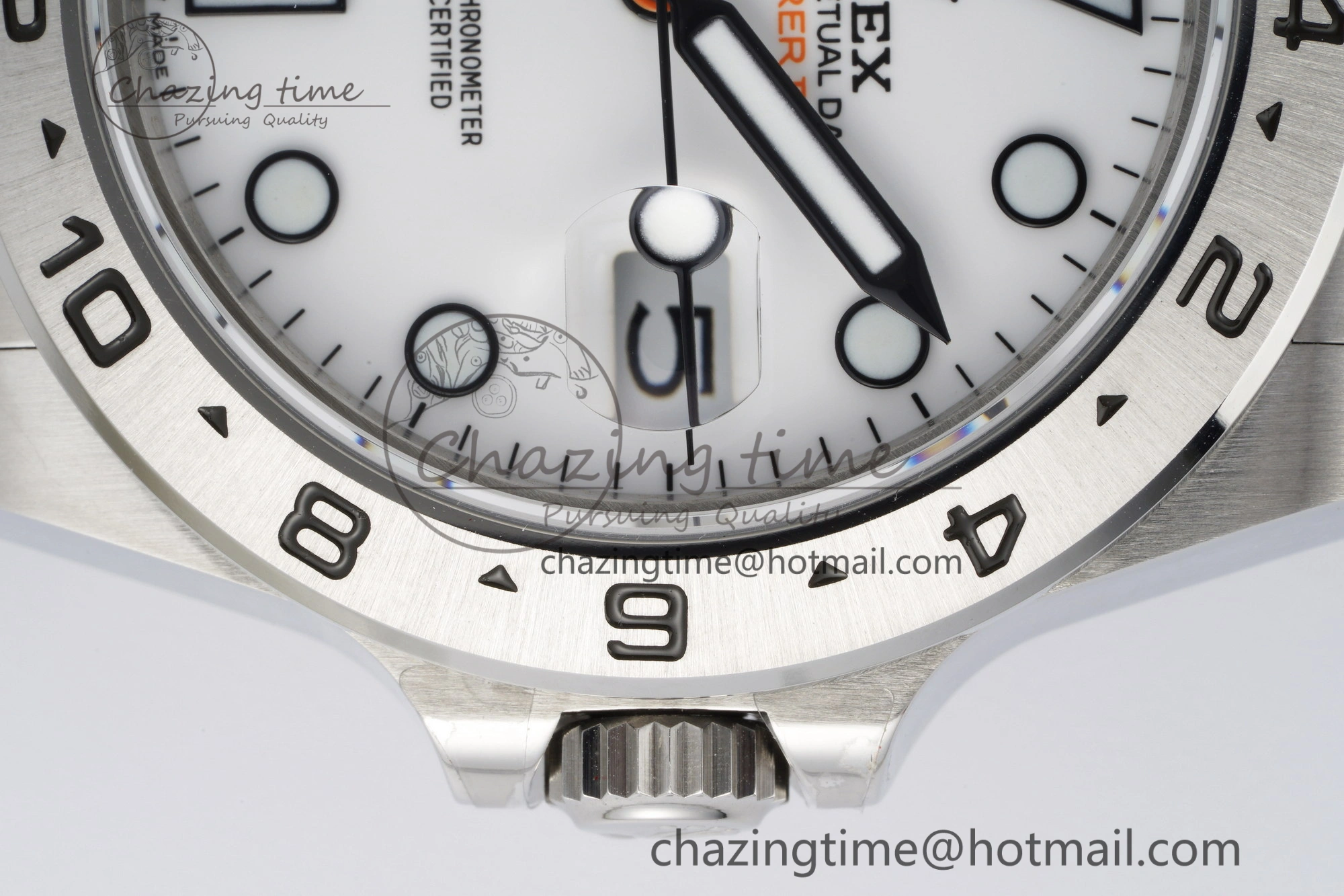Explorer II 42mm 216570 Black 904L SS JDF 1:1 Best Edition White Dial on Bracelet VR3285 CHS V4