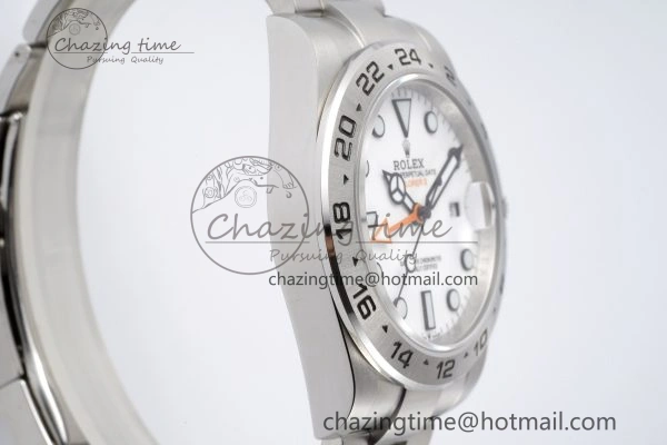 Explorer II 42mm 216570 Black 904L SS JDF 1:1 Best Edition White Dial on Bracelet VR3285 CHS V4