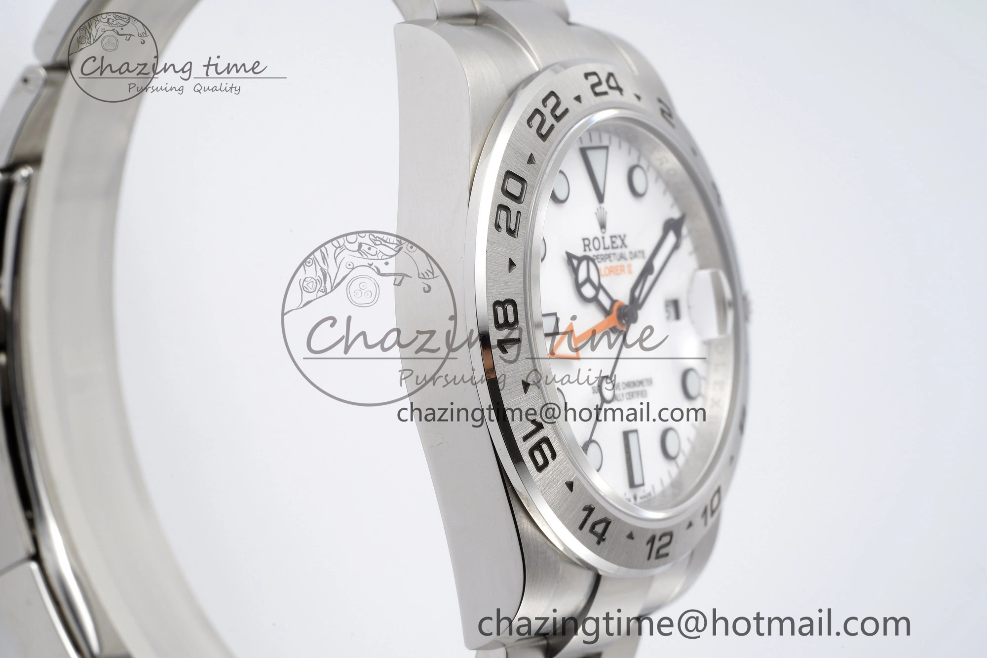 Explorer II 42mm 216570 Black 904L SS JDF 1:1 Best Edition White Dial on Bracelet VR3285 CHS V4