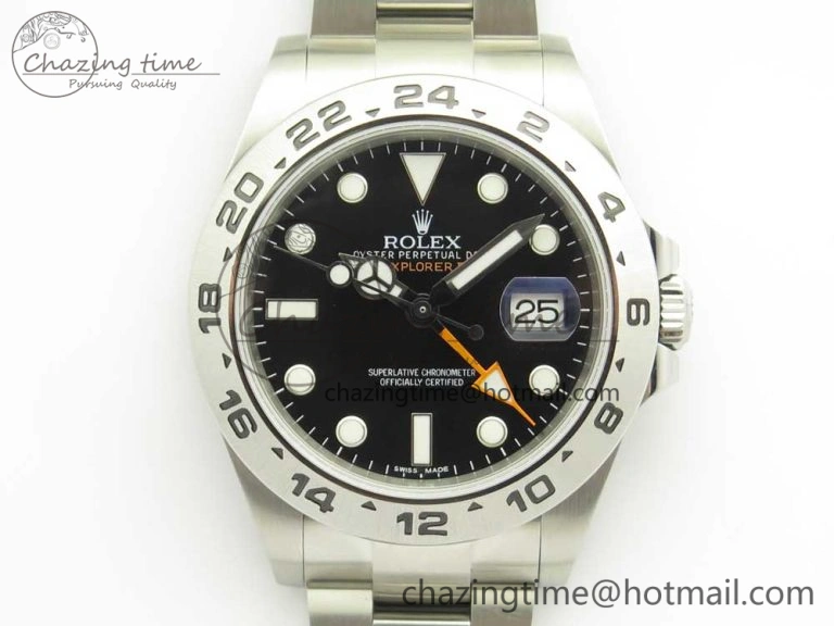 Explorer II 42mm 216570 JF 1:1 Best Edition Black Dial on SS Bracelet A2836 V3