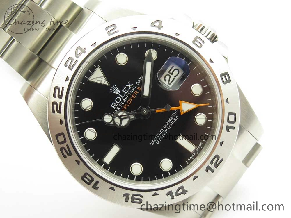Explorer II 42mm 216570 JF 1:1 Best Edition Black Dial on SS Bracelet A2836 V3