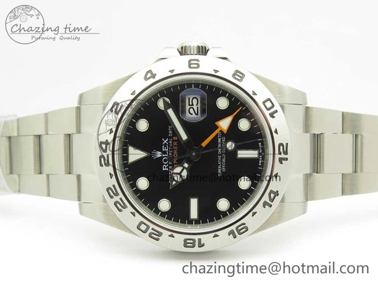 Explorer II 42mm 216570 JF 1:1 Best Edition Black Dial on SS Bracelet A2836 V3