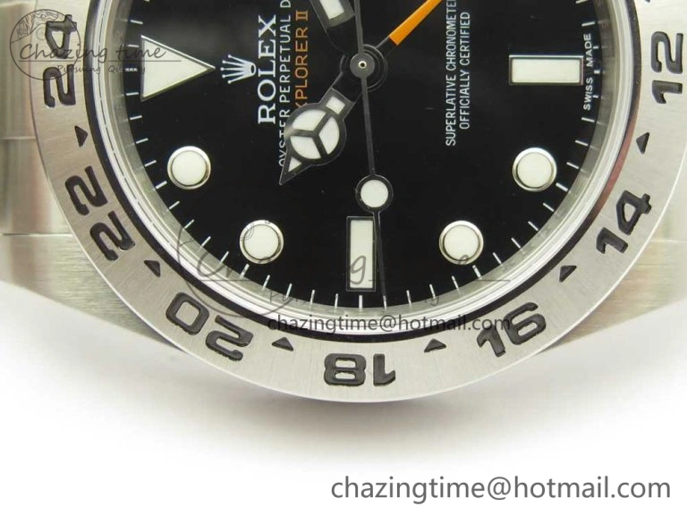 Explorer II 42mm 216570 JF 1:1 Best Edition Black Dial on SS Bracelet A2836 V3