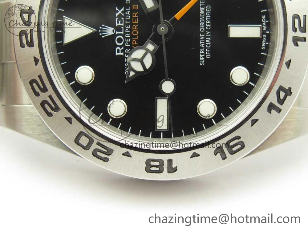 Explorer II 42mm 216570 JF 1:1 Best Edition Black Dial on SS Bracelet A2836 V3