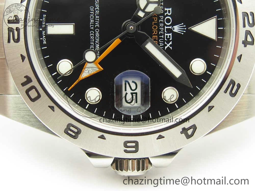 Explorer II 42mm 216570 JF 1:1 Best Edition Black Dial on SS Bracelet A2836 V3