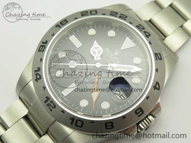 Explorer II 42mm 216570 JF 1:1 Best Edition Black Dial on SS Bracelet A2836 V3