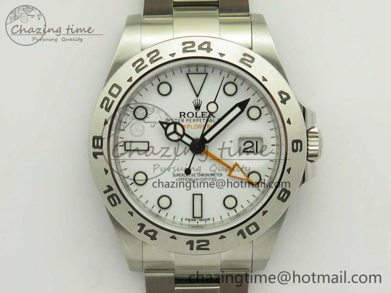Explorer II 42mm 216570 JF 1:1 Best Edition White Dial on SS Bracelet A2836 V3