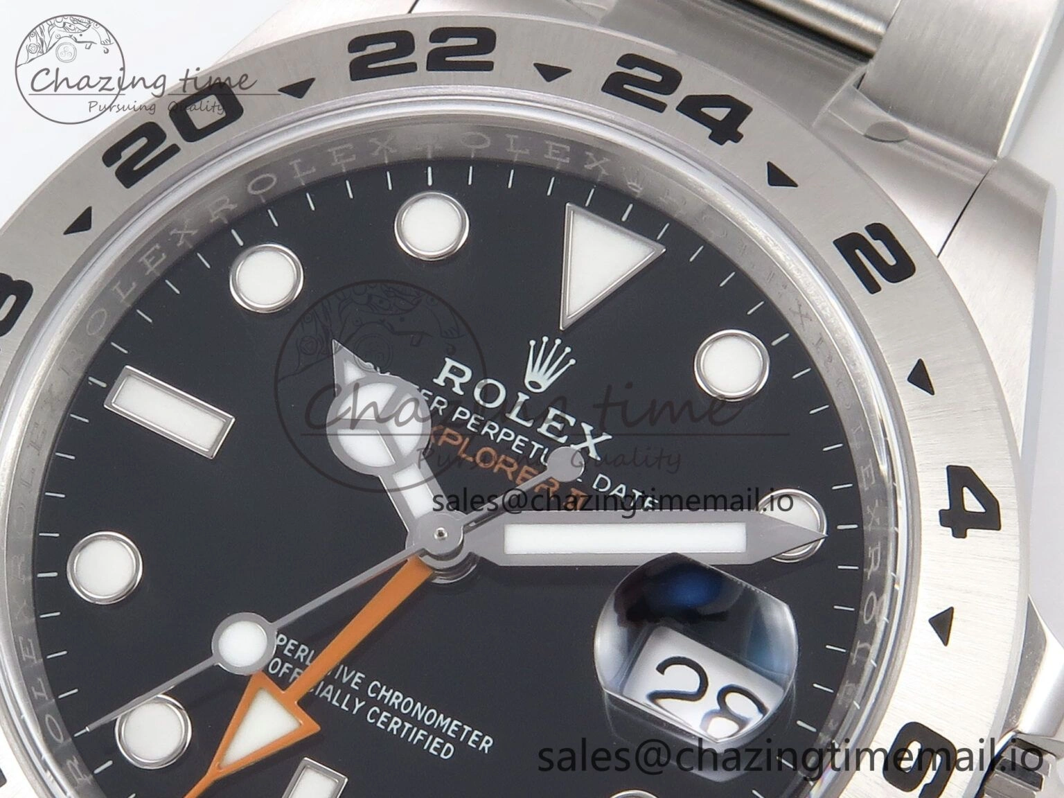 Explorer II 42mm 226570 904L SS Clean 1:1 Best Edition Black Dial on Bracelet DD3285 CHS