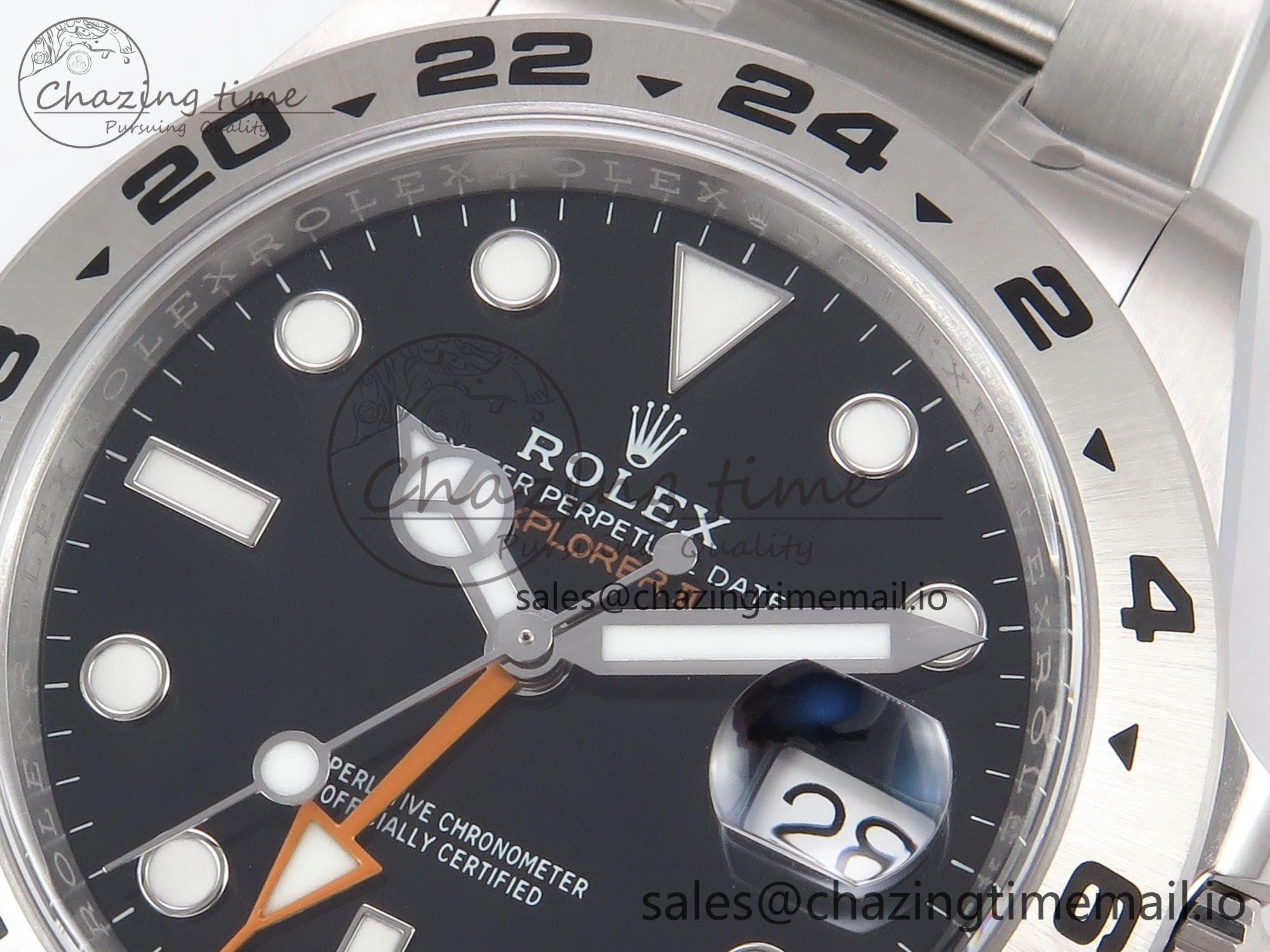 Explorer II 42mm 226570 904L SS Clean 1:1 Best Edition Black Dial on Bracelet DD3285 CHS